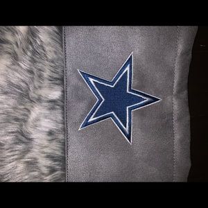 Dallas Cowboys women’s faux fur boots